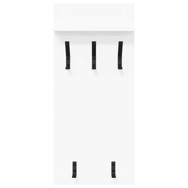 Wandmontierter Kleiderständer mit Regal Wandmontiert Weiß 90 x 40 x 10 cm