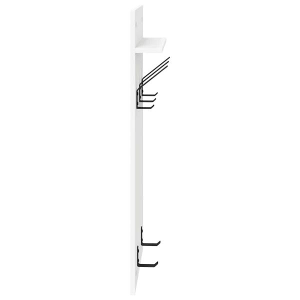 Wandmontierter Kleiderständer mit Regal Wandmontiert Weiß 90 x 40 x 10 cm