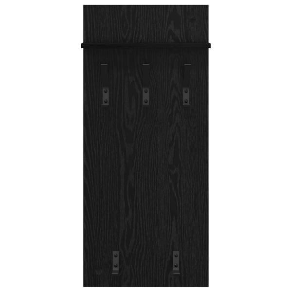 Wandmontierter Kleiderständer Schwarze Eiche 90 x 40 x 10 cm