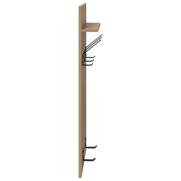 Wandmontierter Kleiderständer mit Regal Wandmontiert Eiche handwerklich