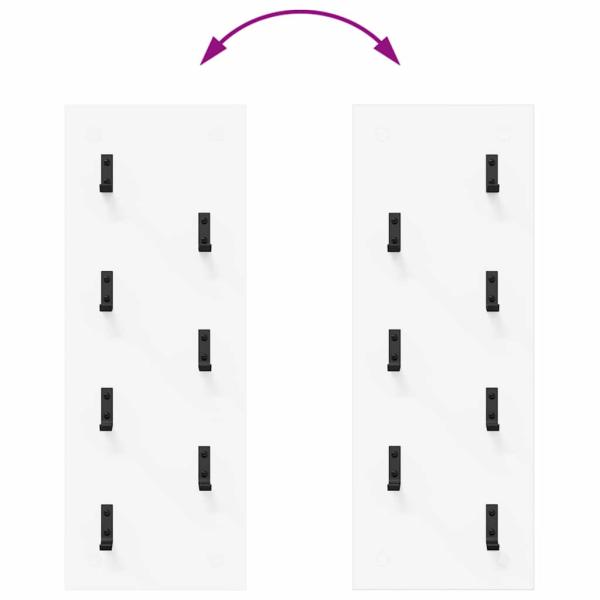 Wandmontierter Kleiderständer Weiß 30 x 1.5 x 80 cm