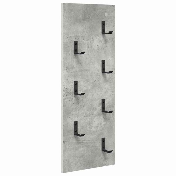 Wandmontierter Kleiderständer Betongrau 30 x 1.5 x 80 cm