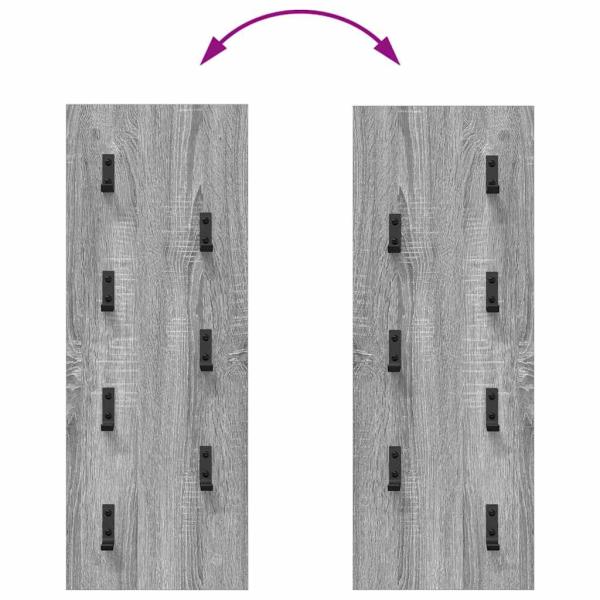 Wandmontierter Kleiderständer Grau Sonoma 30 x 1.5 x 80 cm