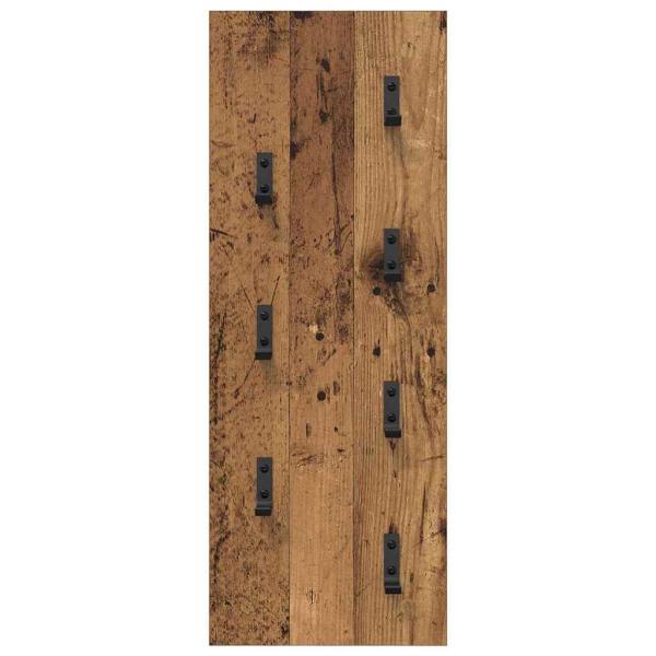 Wandmontierter Kleiderständer Altholz 30 x 1.5 x 80 cm