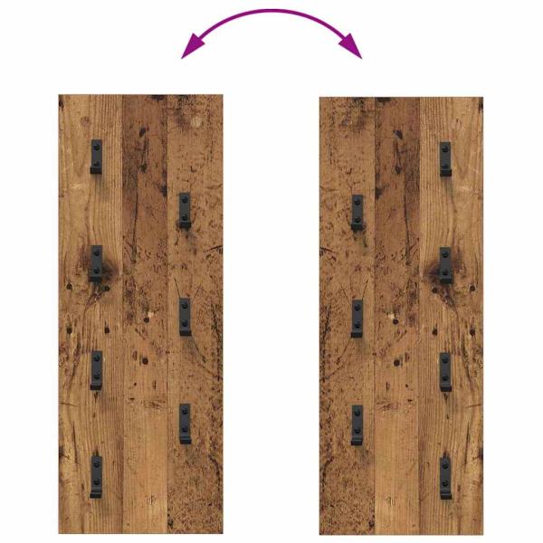 Wandmontierter Kleiderständer Altholz 30 x 1.5 x 80 cm