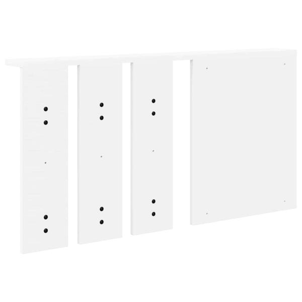 Wandmontierter Kleiderständer mit Regal Wandmontiert mit Spiegel Weiß 85 x 10 x 45 cm