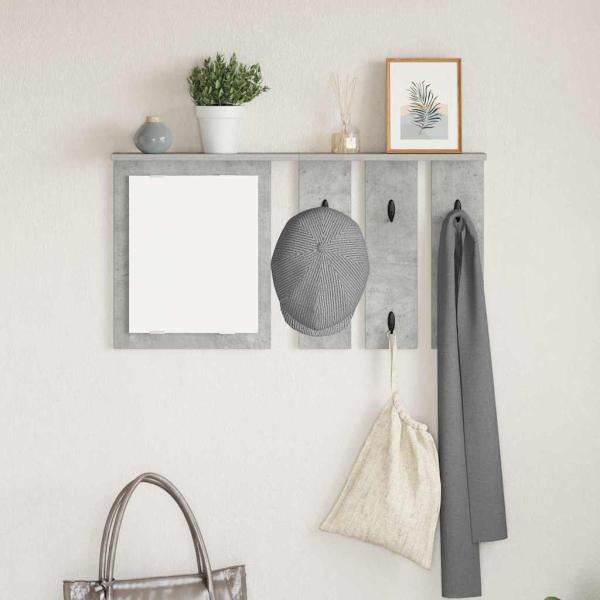 ARDEBO.de - Wandmontierter Kleiderständer Betongrau 85 x 10 x 45 cm