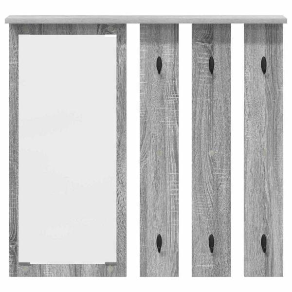 Wandmontierter Kleiderständer Grau Sonoma 84 x 10 x 80 cm