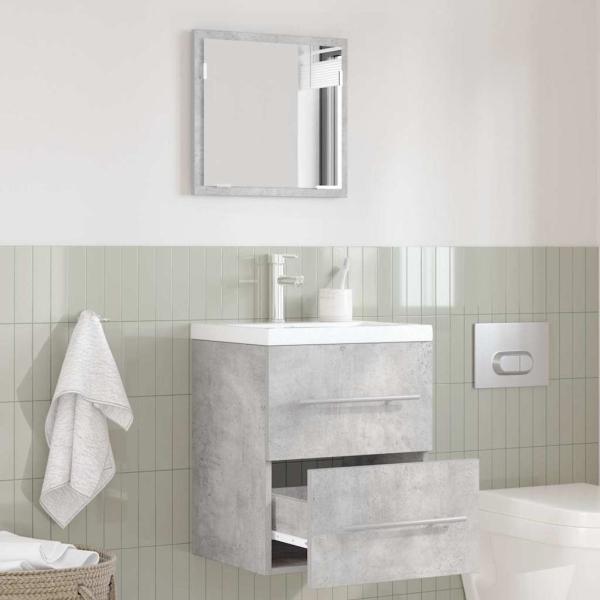 ARDEBO.de - Badezimmer Schrank Betongrau 41 x 38,5 x 48 cm Holzwerkstoff