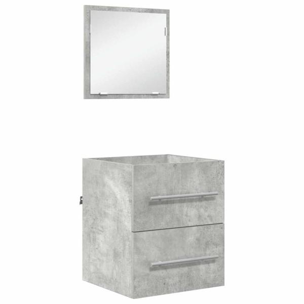 Badezimmer Schrank Betongrau 41 x 38,5 x 48 cm Holzwerkstoff