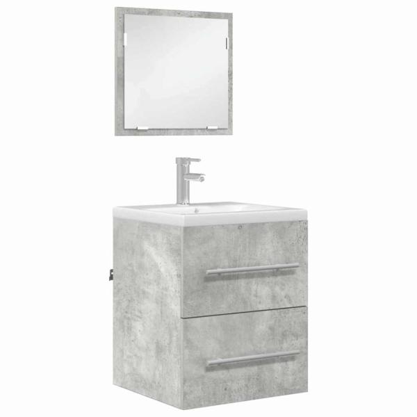 Badezimmer Schrank Betongrau 41 x 38,5 x 48 cm Holzwerkstoff