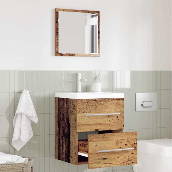 ARDEBO.de - Badezimmer Schrank Altes Holz 41 x 38,5 x 48 cm Holzwerkstoff