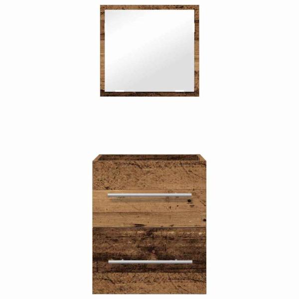 Badezimmer Schrank Altes Holz 41 x 38,5 x 48 cm Holzwerkstoff