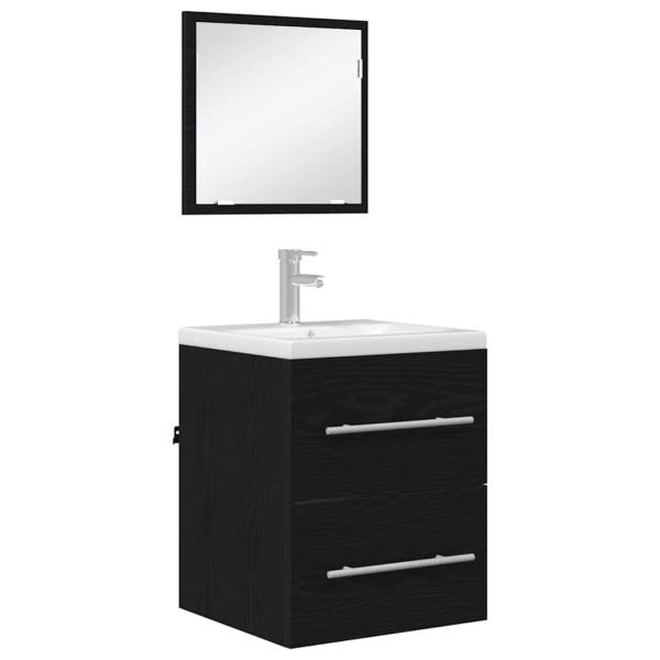 ARDEBO.de - Badezimmer Schrank Schwarz Eiche 41 x 38,5 x 48 cm