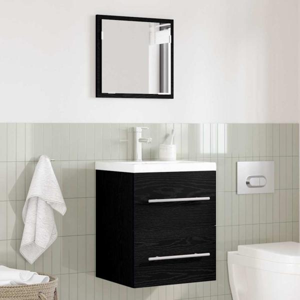 Badezimmer Schrank Schwarz Eiche 41 x 38,5 x 48 cm