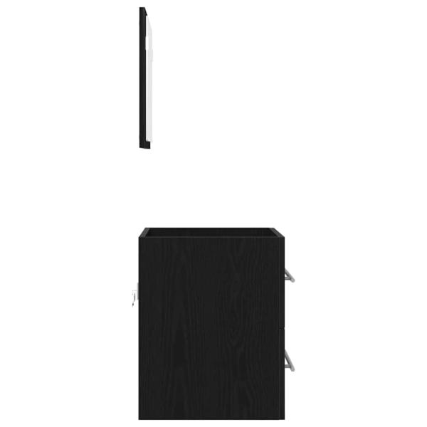 Badezimmer Schrank Schwarz Eiche 41 x 38,5 x 48 cm