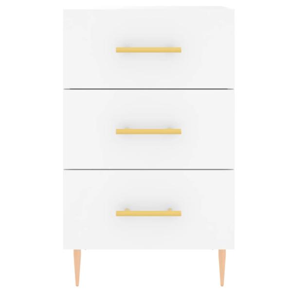 Nachttisch Weiß 40x40x66 cm Holzwerkstoff