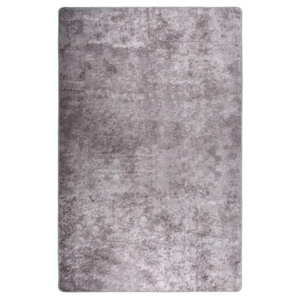 ARDEBO.de - Teppich Waschbar 80x150 cm Grau Rutschfest