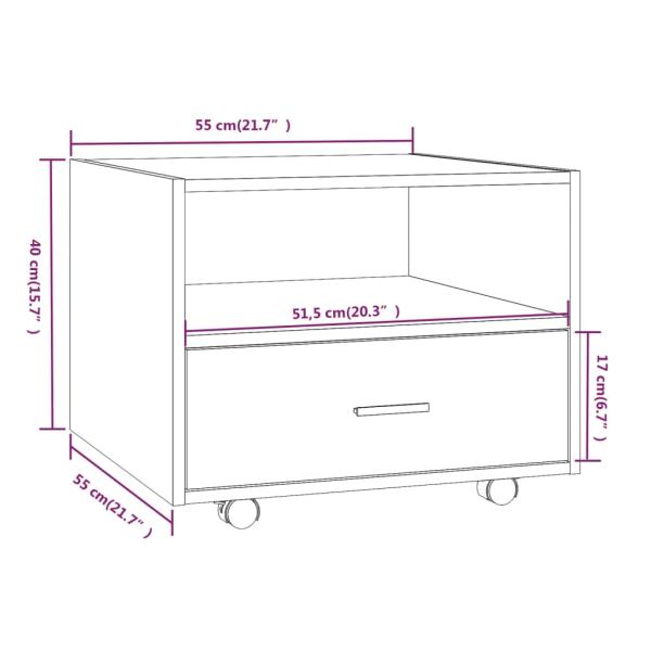 Couchtisch Sonoma-Eiche 55x55x40 cm Holzwerkstoff