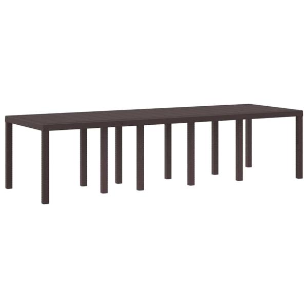 Garten Essgruppe 13 pcs Braun 300 x 100 x 73 cm Poly Rattan