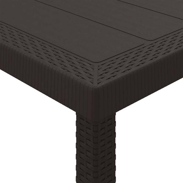 Garten Essgruppe 13 pcs Braun 300 x 100 x 73 cm Poly Rattan