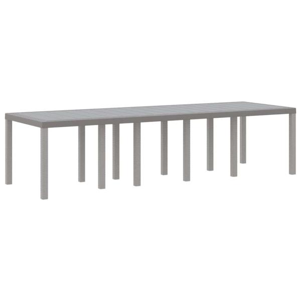 Garten Essgruppe 13 pcs Hellgrau 300 x 100 x 73 cm Poly Rattan