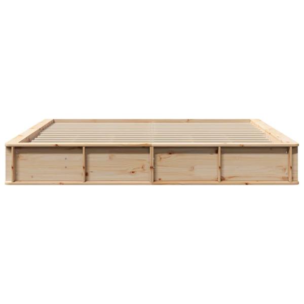 Bettgestell mit Speicher Braun 180 x 200 cm Holz