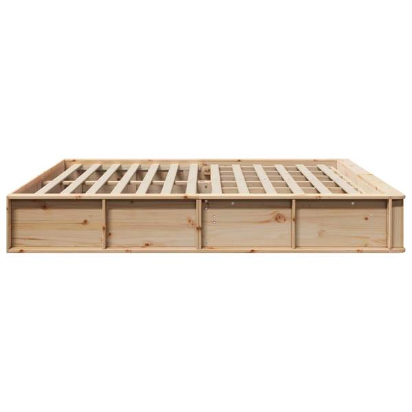 Bettgestell mit Speicher Braun 180 x 200 cm Holz