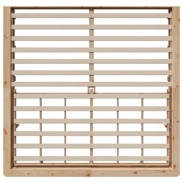 Bettgestell mit Speicher Braun 180 x 200 cm Holz