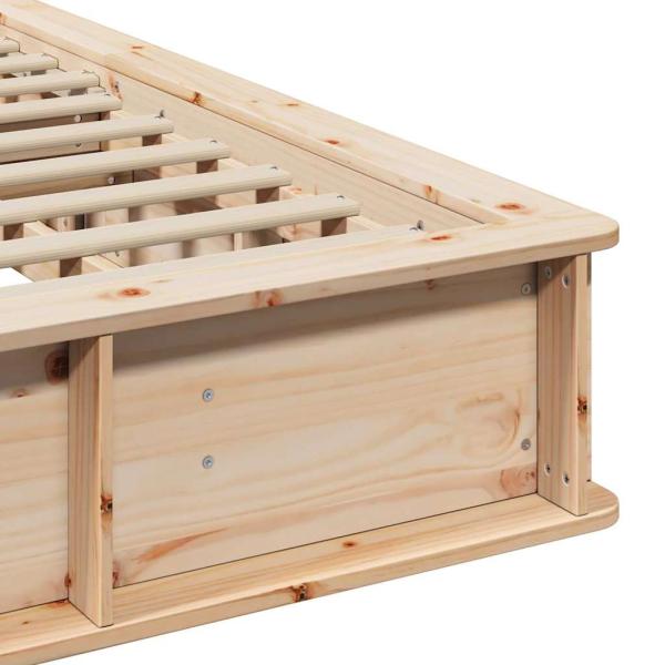 Bettgestell mit Speicher Braun 180 x 200 cm Holz