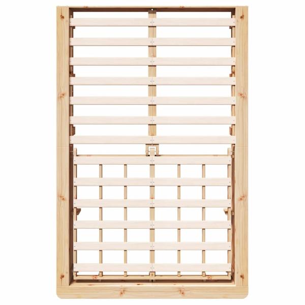 Bettgestell mit Speicher Braun 120 x 200 cm Holz