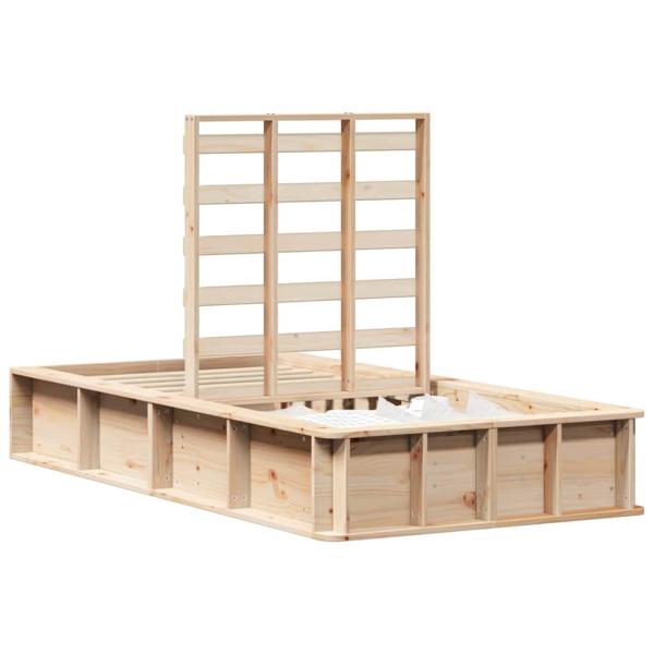 Bettgestell mit Speicher Braun 100 x 200 cm Holz