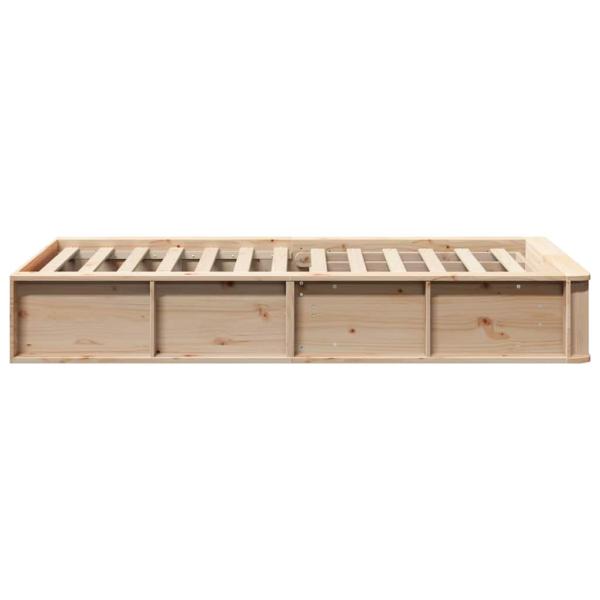 Bettgestell mit Speicher Braun 90 x 190 cm Holz