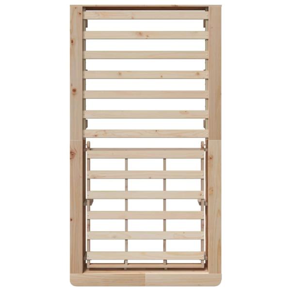 Bettgestell mit Speicher Braun 90 x 190 cm Holz