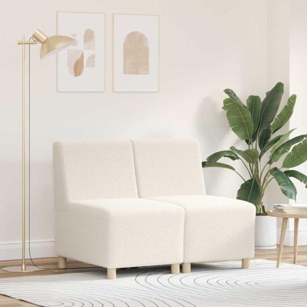 ARDEBO.de - Sofa Chiar 2 pcs Creme 55 x 74 x 82 cm Cordstoff