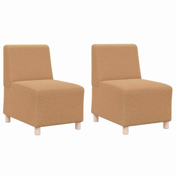 Sofa Chiar 2 pcs Beige 55 x 74 x 82 cm Cordstoff