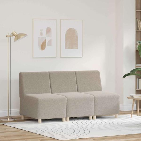 ARDEBO.de - Sofa Chiar 3 pcs Hellgrau 55 x 74 x 82 cm Cordstoff