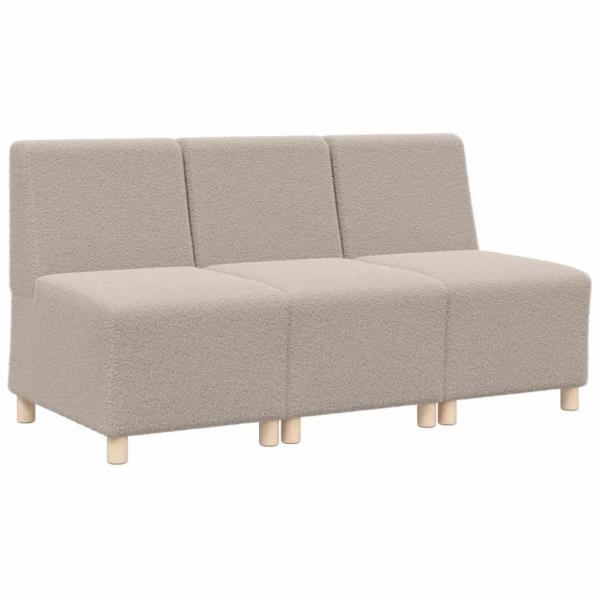Sofa Chiar 3 pcs Hellgrau 55 x 74 x 82 cm Cordstoff