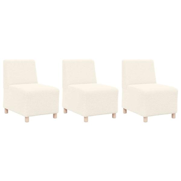 Sofa Chiar 3 pcs Creme 55 x 74 x 82 cm Cordstoff
