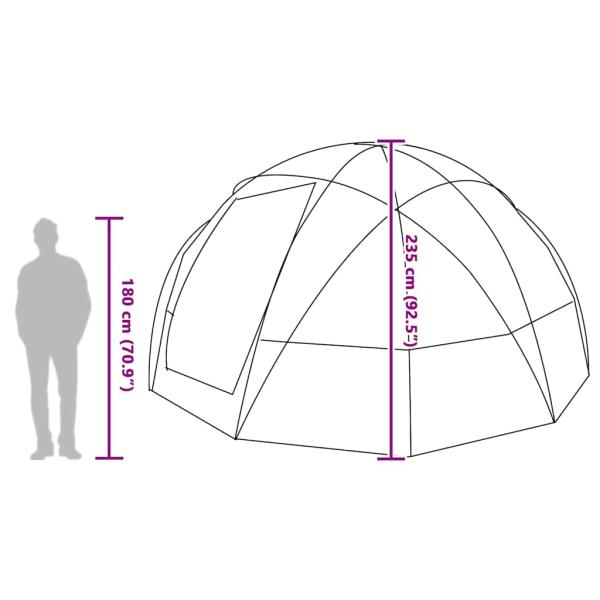 Zelt mit Dach Grau und Orange Groß Polyester und Fiberglas