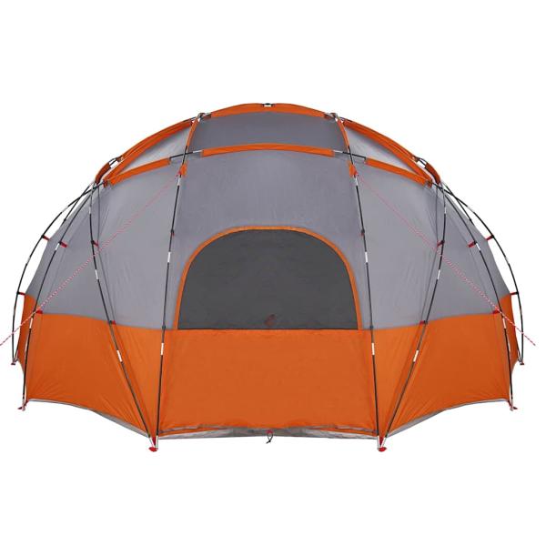 Zelt mit Dach Grau und Orange Groß Polyester und Fiberglas