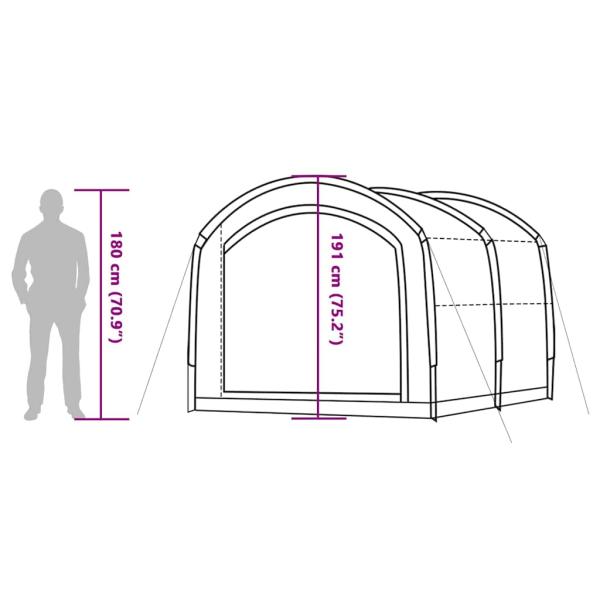 Zelt mit Dach mit Luftentlüftung Grau und Orange 268 x 240 x 191 cm