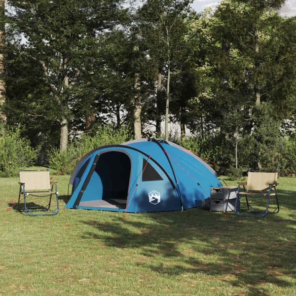 ARDEBO.de - Zelt mit Dach Blau Mittel Polyester
