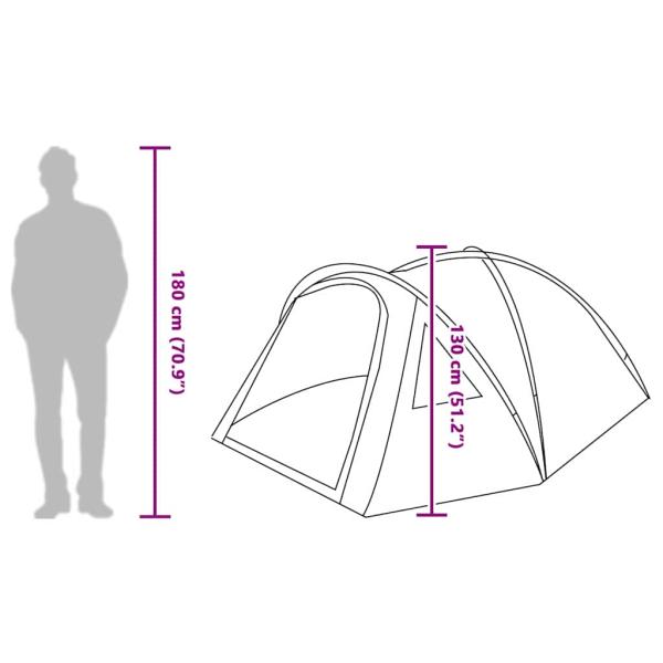 Zelt mit Dach Grau und Orange Groß Polyester und Fiberglas