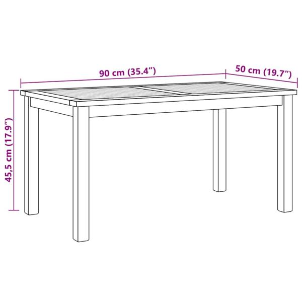 Couchtisch Braun 90 x 50 x 45.5 cm Massives Teakholz