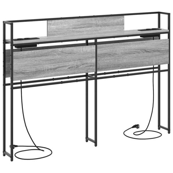 Stauraum-Kopfteil mit Kopfteil mit Speicher Grau Sonoma 135 cm Holzwerkstoff