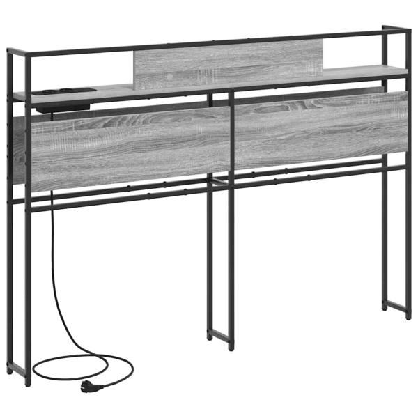 Stauraum-Kopfteil mit Kopfteil mit Speicher Grau Sonoma 135 cm Holzwerkstoff