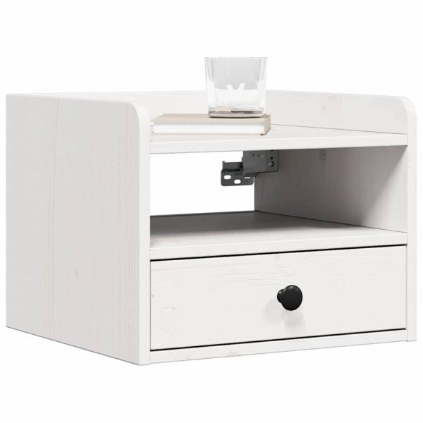 Nachttische 2 pcs Weiß 38 x 36 x 29,5 cm Massivkiefer