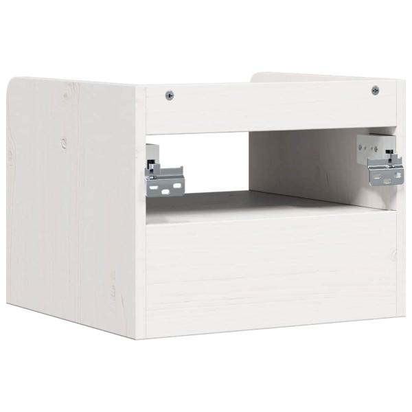 Nachttische 2 pcs Weiß 38 x 36 x 29,5 cm Massivkiefer