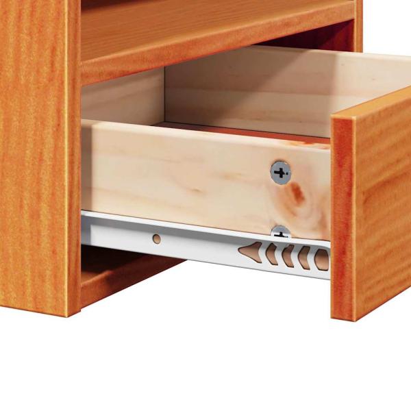 Nachttische 2 pcs Wachsbraun 38 x 36 x 29,5 cm Massivkiefer